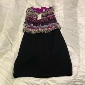 Black and multicolored top dress